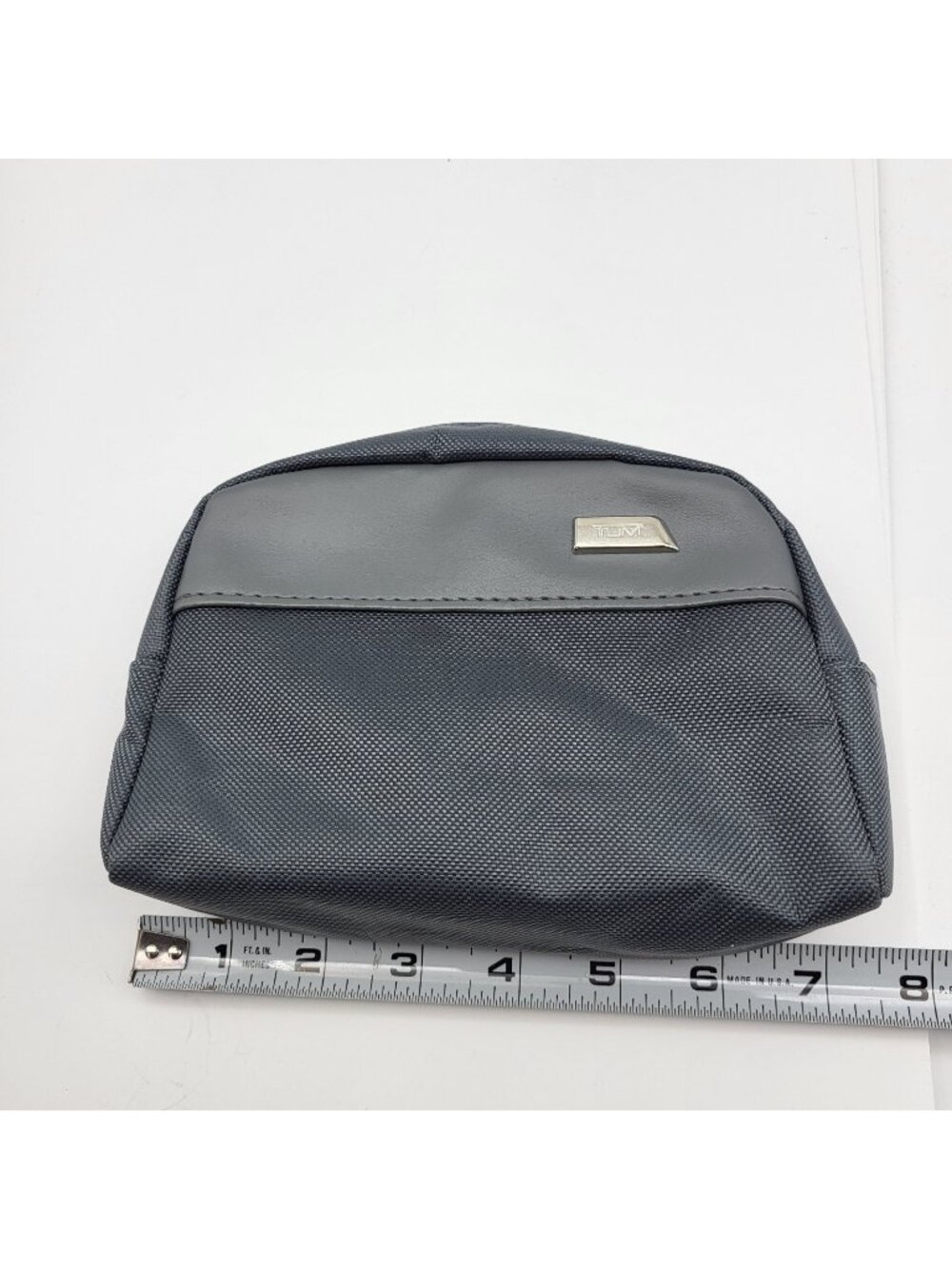 Tumi First Class Makeup bag travel pouch organizer gray zipper top bag only